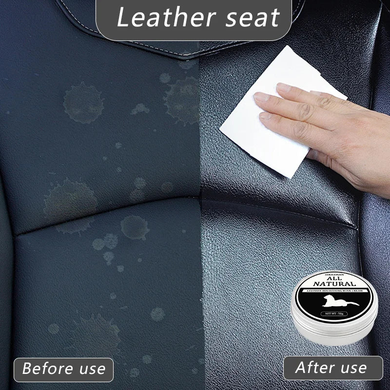 Mink Oil Leather Cream — Clean, Restore & Protect Car Seats